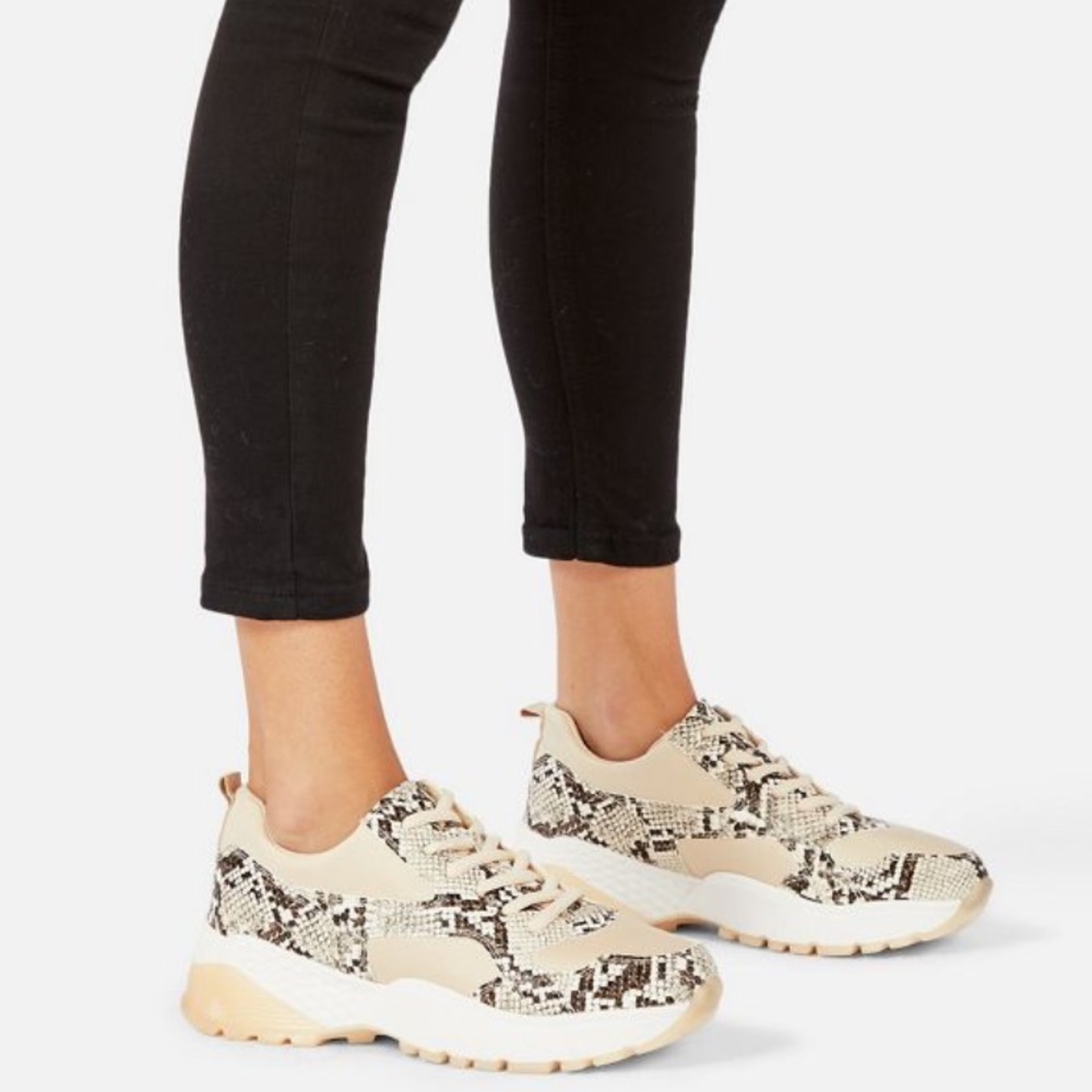 JustFab Snakeskin Sneakers